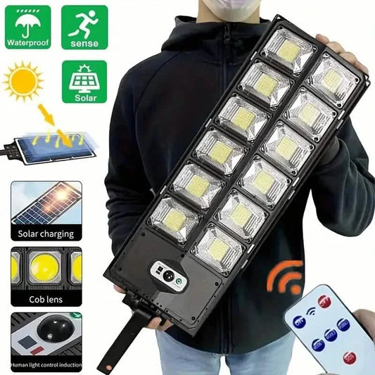 504-LED Ultra-Bright 6500K Solar Motion Sensor Street Light with Remote Control DailySale