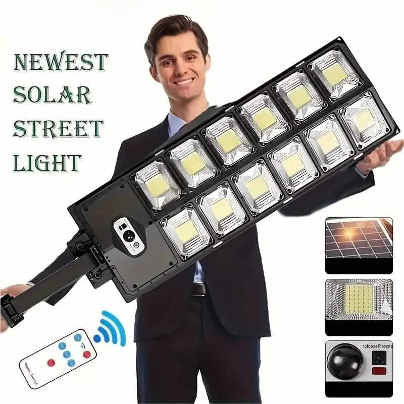 504-LED Ultra-Bright 6500K Solar Motion Sensor Street Light with Remote Control DailySale