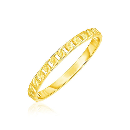 14k Yellow Gold Ring with Bead Texture Bids.com