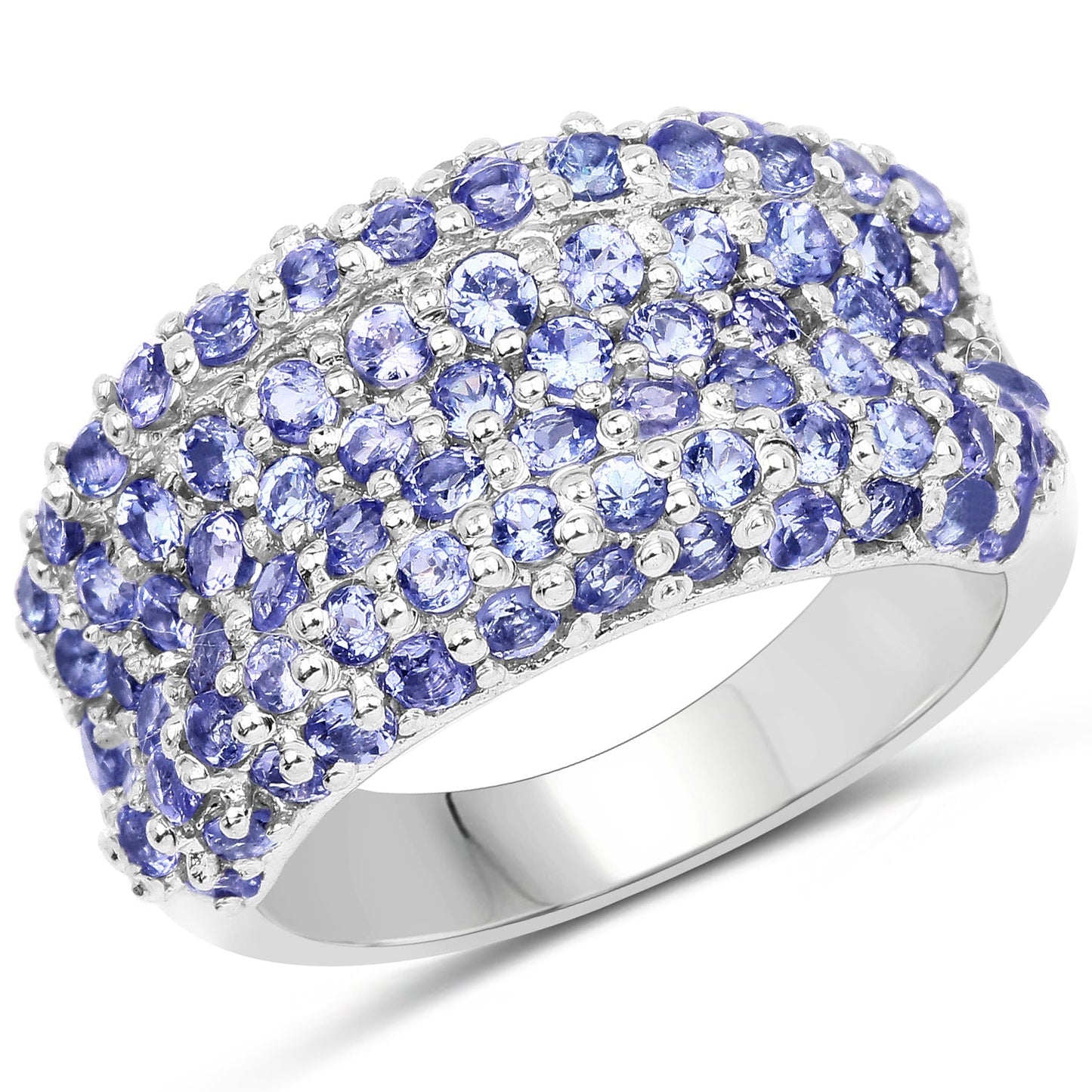 2.47 Carat Genuine Tanzanite .925 Sterling Silver Ring Bids.com