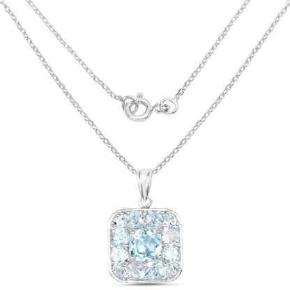 10.05 Carat Genuine Blue Topaz .925 Sterling Silver Pendant Bids.com