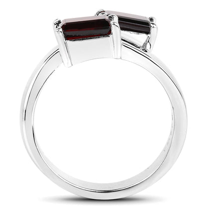 2.40 Carat Genuine  Garnet .925 Sterling Silver Ring Bids.com