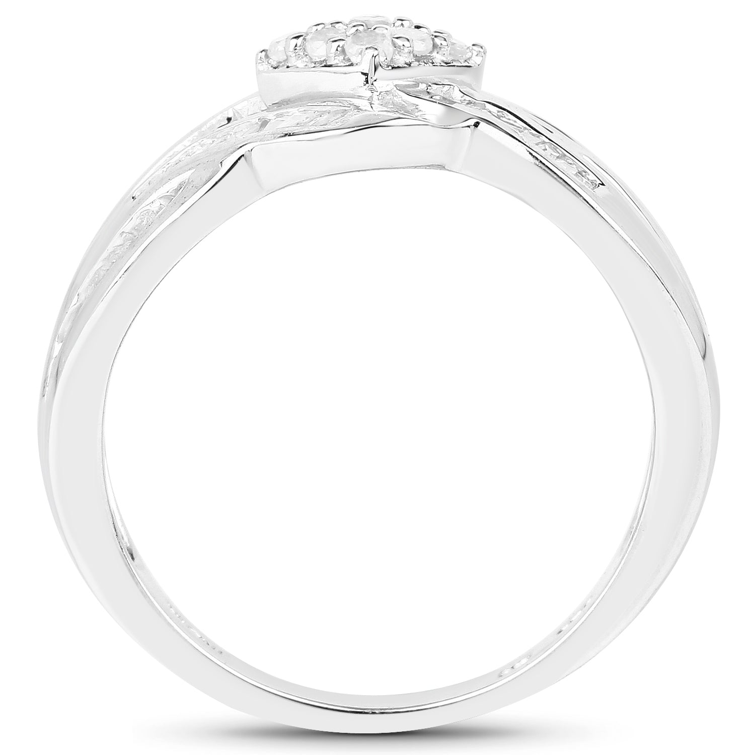 0.62 Carat Genuine White Diamond .925 Sterling Silver Ring Bids.com