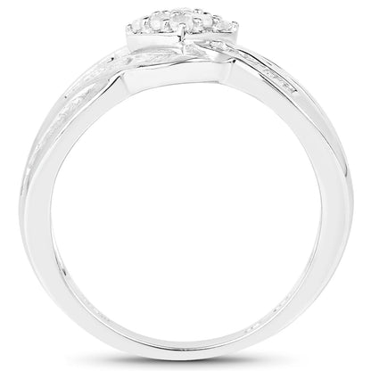 0.62 Carat Genuine White Diamond .925 Sterling Silver Ring Bids.com