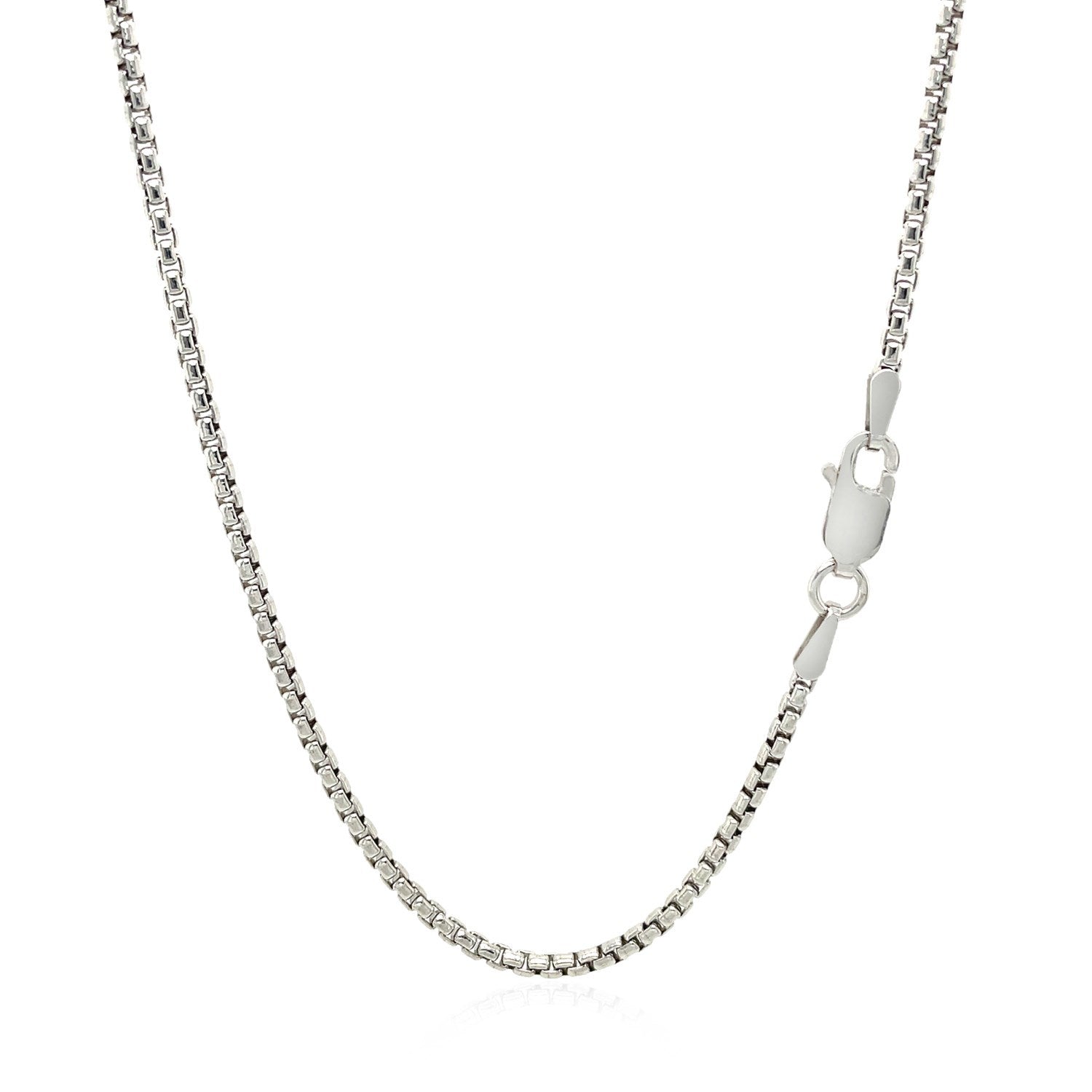 Sterling Silver Rhodium Plated Round Box Chain 1.8mm Bids.com