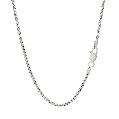 Sterling Silver Rhodium Plated Round Box Chain 1.8mm Bids.com