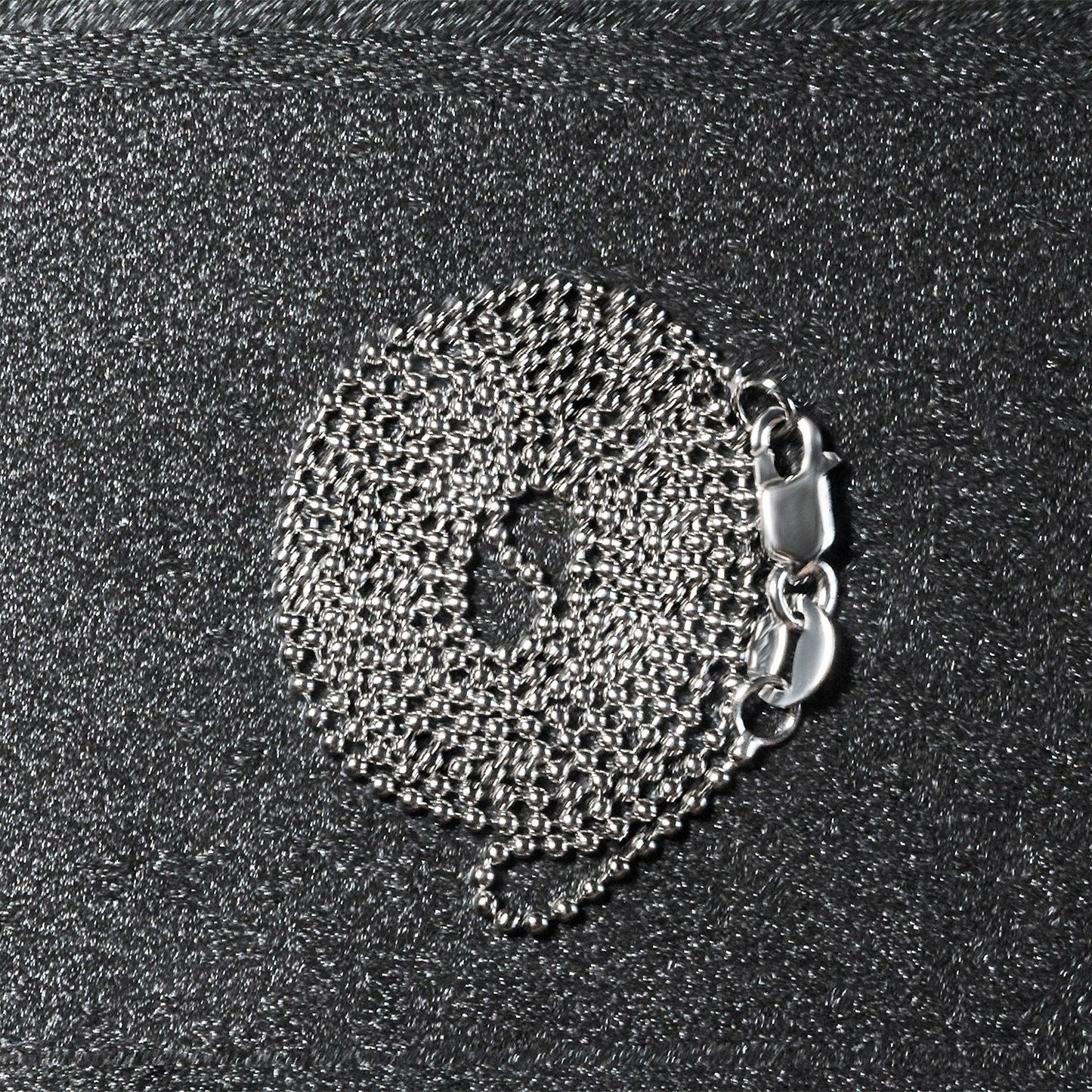 14k White Gold Bead Chain 1.0mm Bids.com