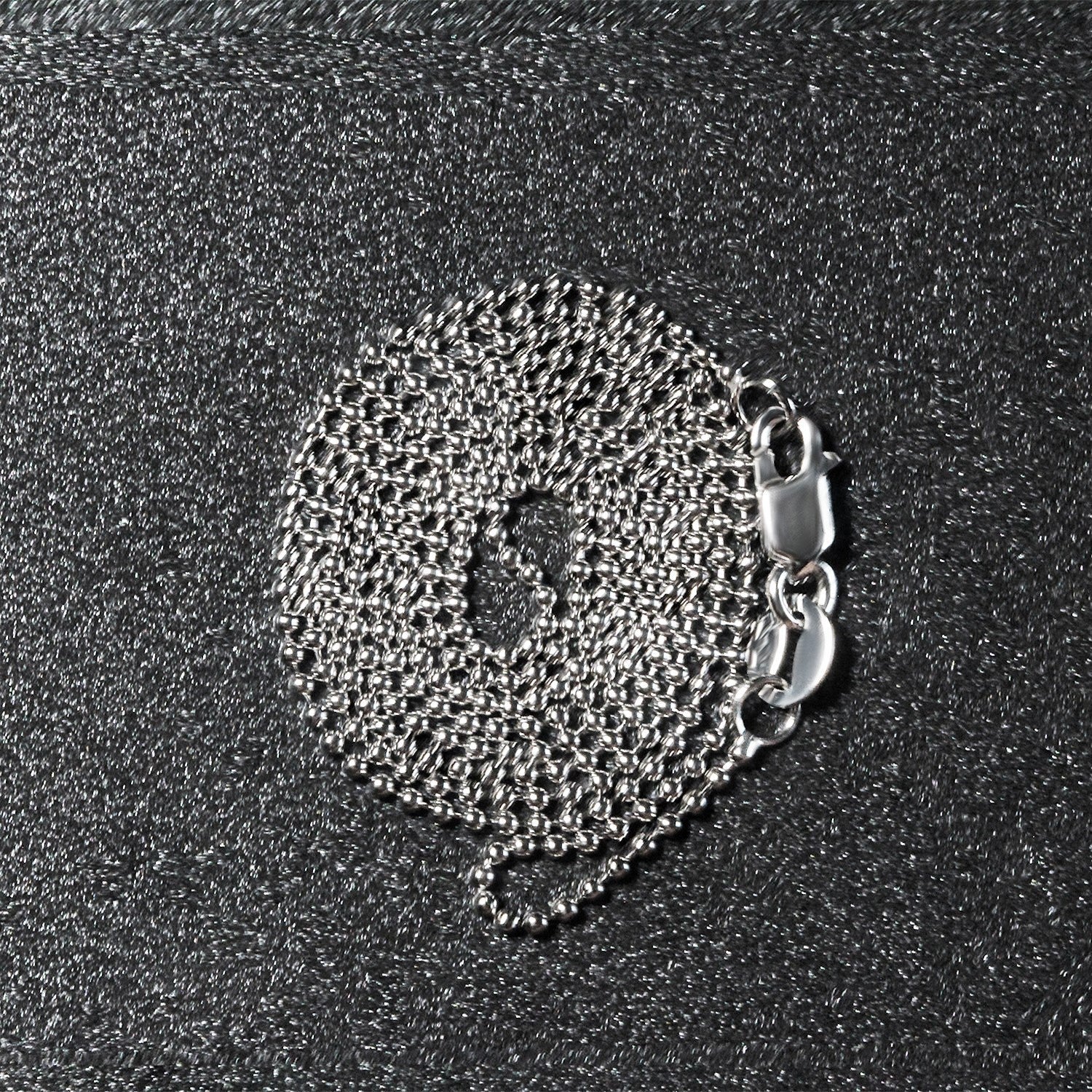 14k White Gold Bead Chain 1.0mm Bids.com
