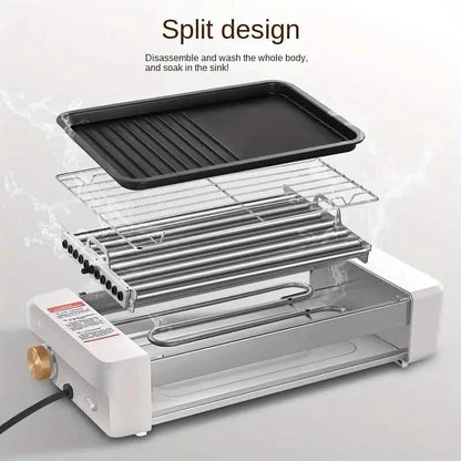 4-in-1 Multifunctional Sausage Grill – Non-Stick, Adjustable Temp, Removable Pan, Kitchen & Dorm Use DailySale
