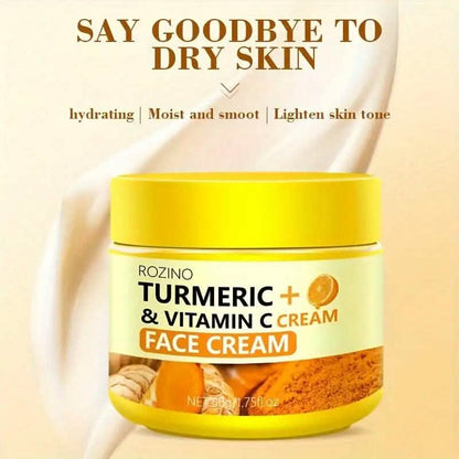 50g/1.75 Oz Turmeric + Vitamin C Face Cream with Hyaluronic Acid DailySale