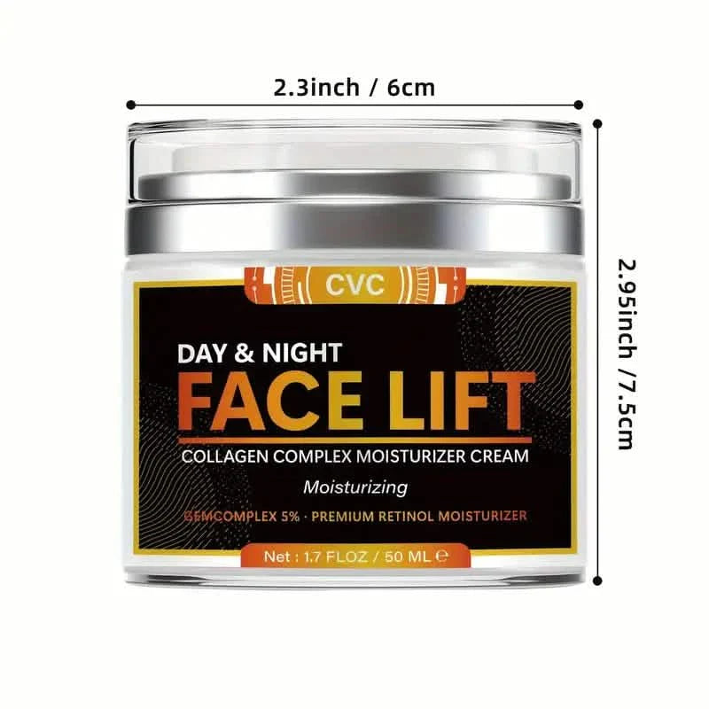 50ml Revitalizing Face Lift Cream - Visibly Firms, Lifts, and Hydrates with Hyaluronic Acid, Collagen DailySale