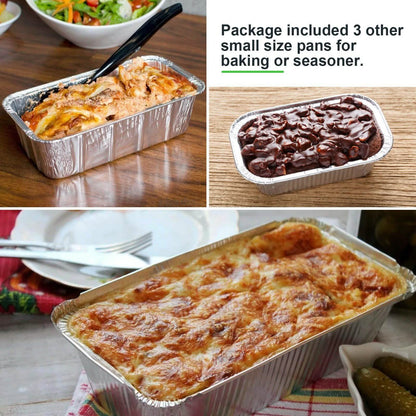 51-Packs: IMAGE 4 Size Aluminum Loaf Pans Disposable Premium Heavy-Duty Tin Foil DailySale
