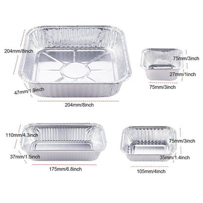 51-Packs: IMAGE 4 Size Aluminum Loaf Pans Disposable Premium Heavy-Duty Tin Foil DailySale