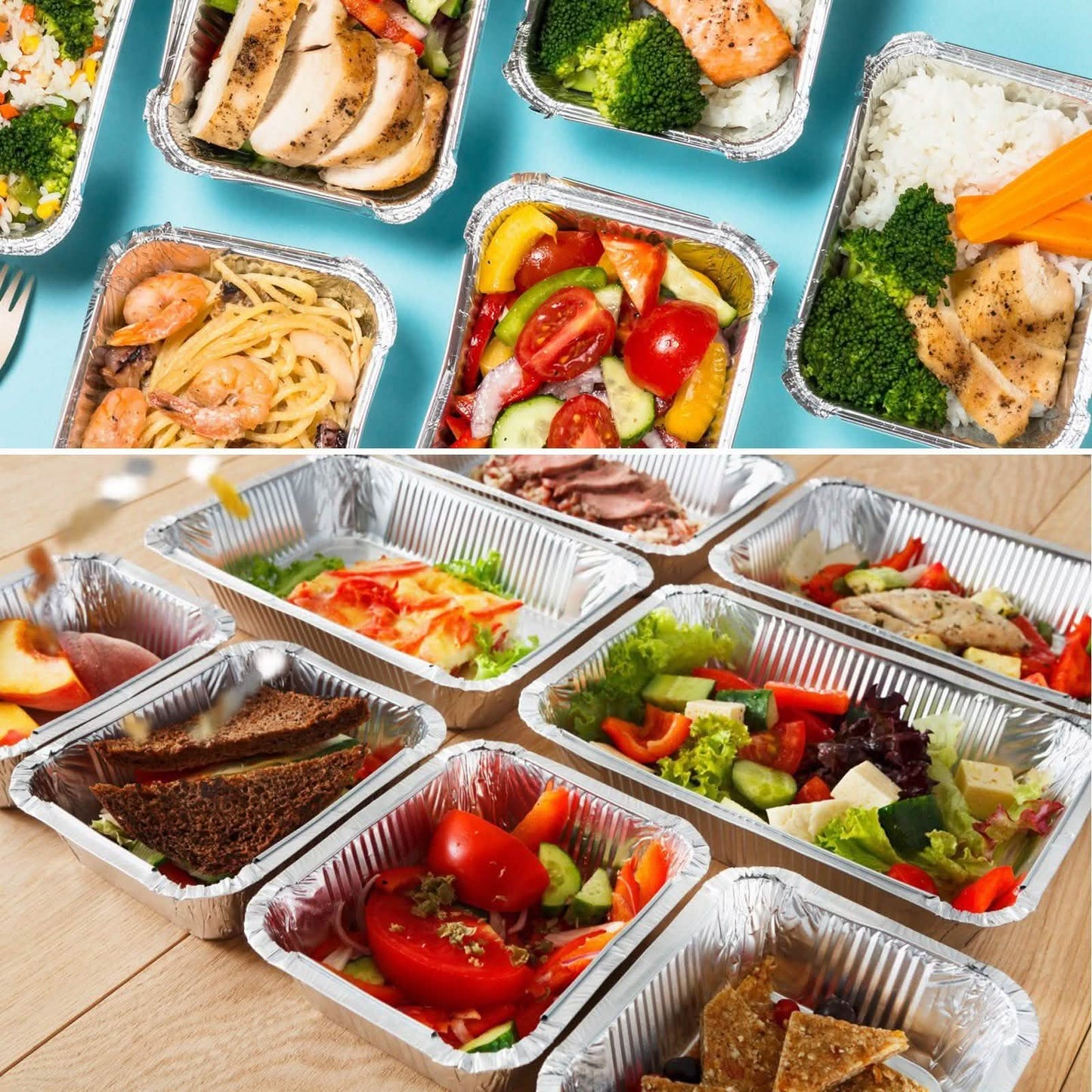 51-Packs: IMAGE 4 Size Aluminum Loaf Pans Disposable Premium Heavy-Duty Tin Foil DailySale
