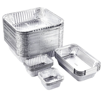 51-Packs: IMAGE 4 Size Aluminum Loaf Pans Disposable Premium Heavy-Duty Tin Foil DailySale