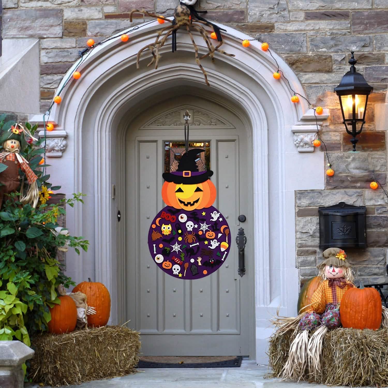 51-Pieces: Felt Pumpkin Witch Hanging Décor DailySale