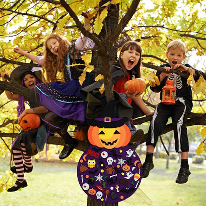51-Pieces: Felt Pumpkin Witch Hanging Décor DailySale