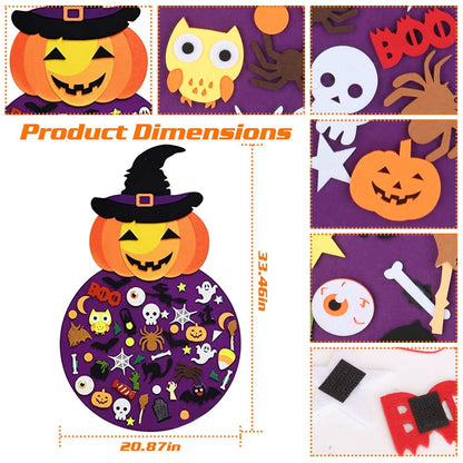 51-Pieces: Felt Pumpkin Witch Hanging Décor DailySale