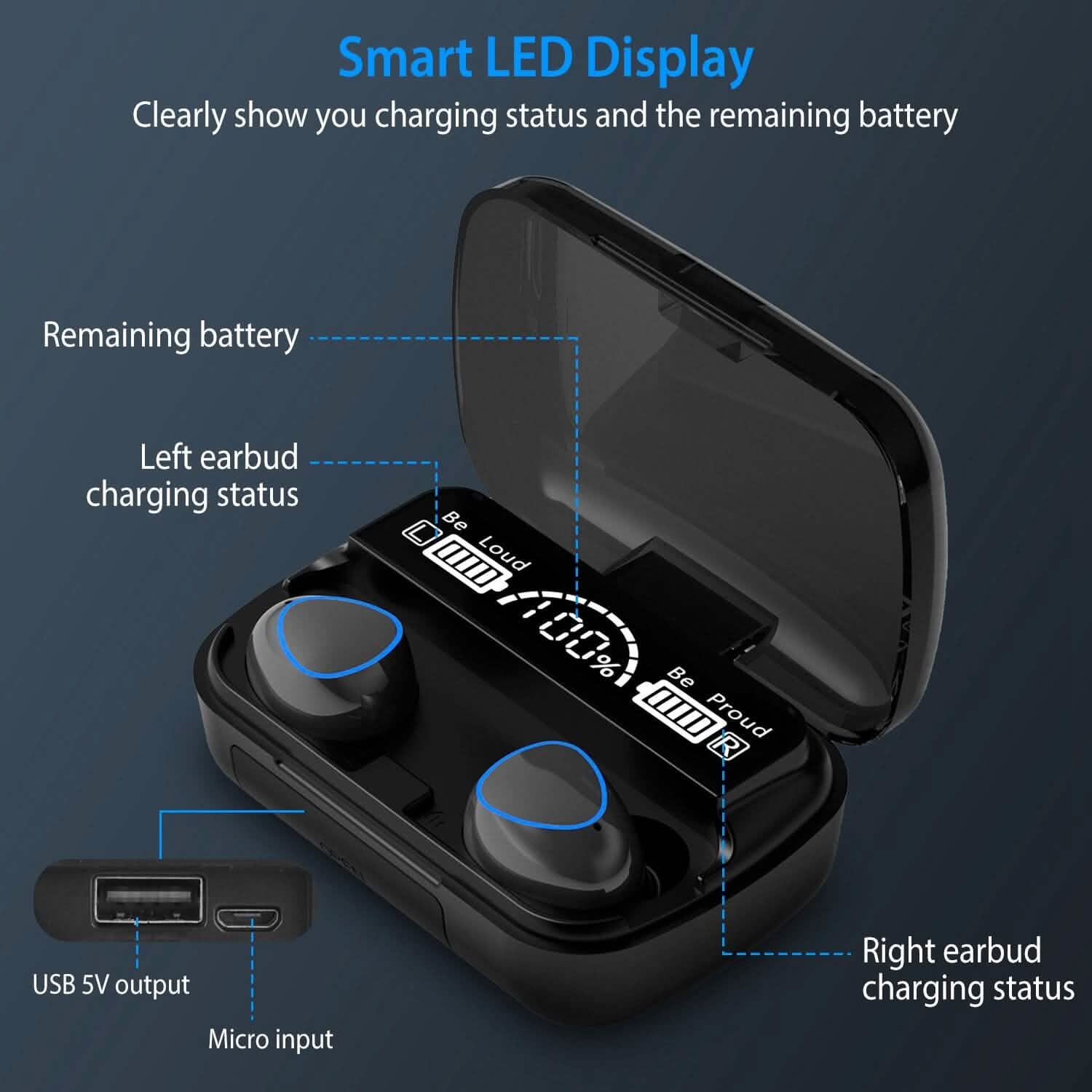 5.1 TWS Wireless Earbuds Touch Control Headphone DailySale