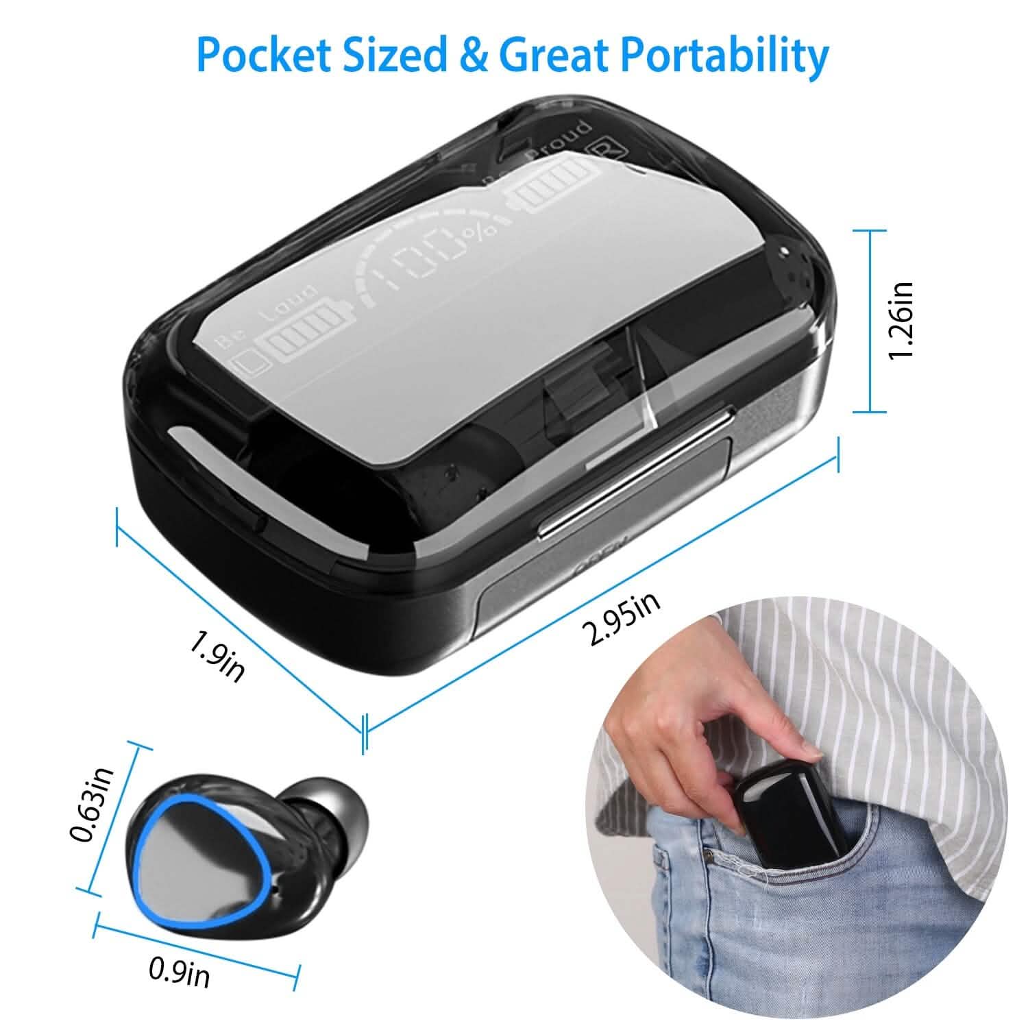 5.1 TWS Wireless Earbuds Touch Control Headphone DailySale