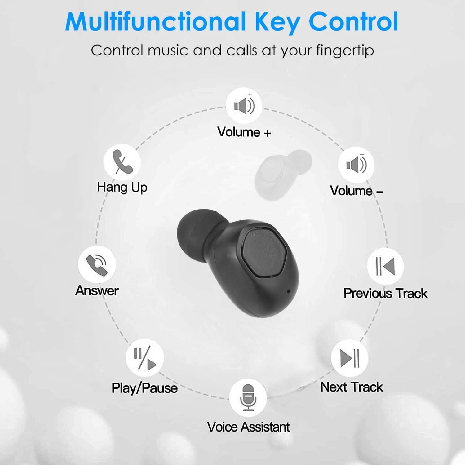 5.1 TWS Wireless Earphone with Charging Case IPX4 Waterproof Power Bank DailySale