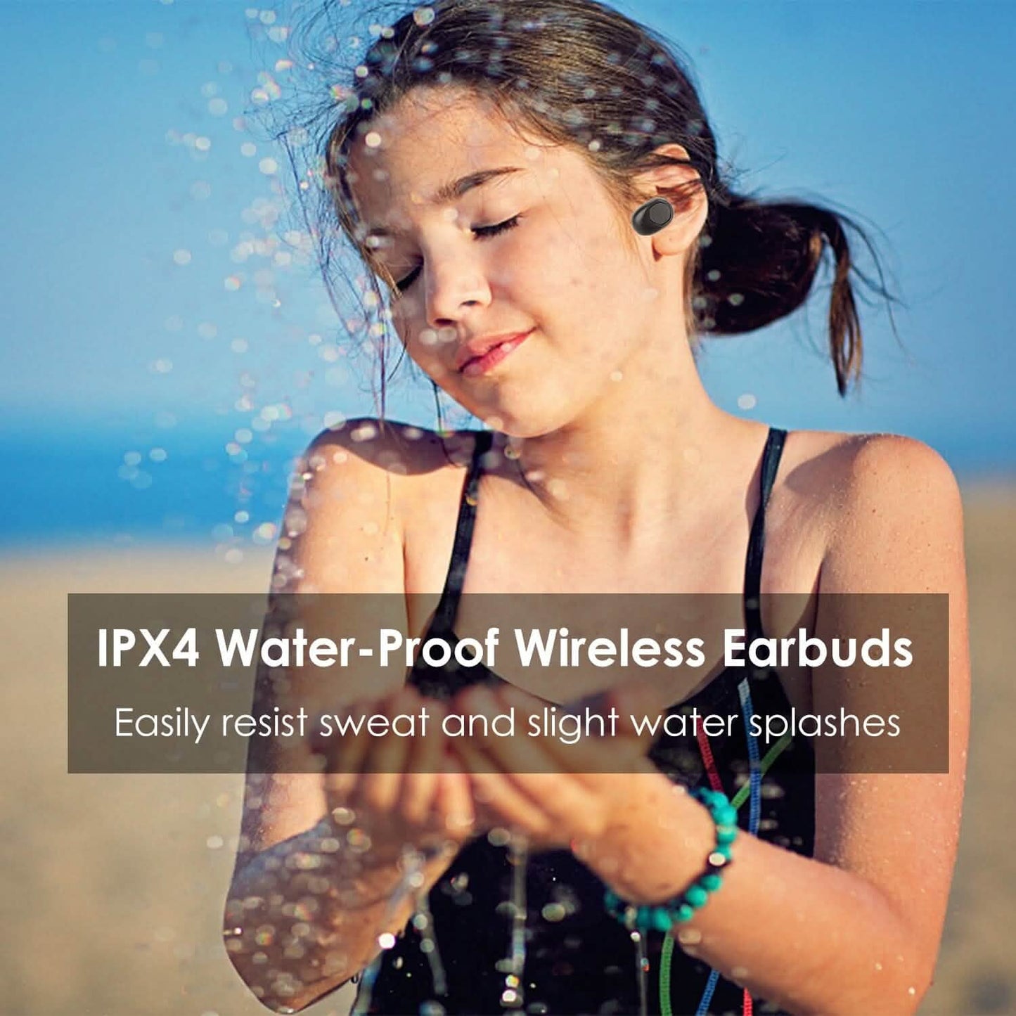 5.1 TWS Wireless Earphone with Charging Case IPX4 Waterproof Power Bank DailySale