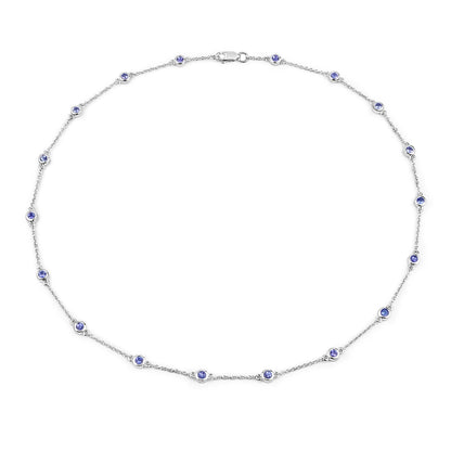1.80 Carat Genuine Tanzanite .925 Sterling Silver Necklace Bids.com