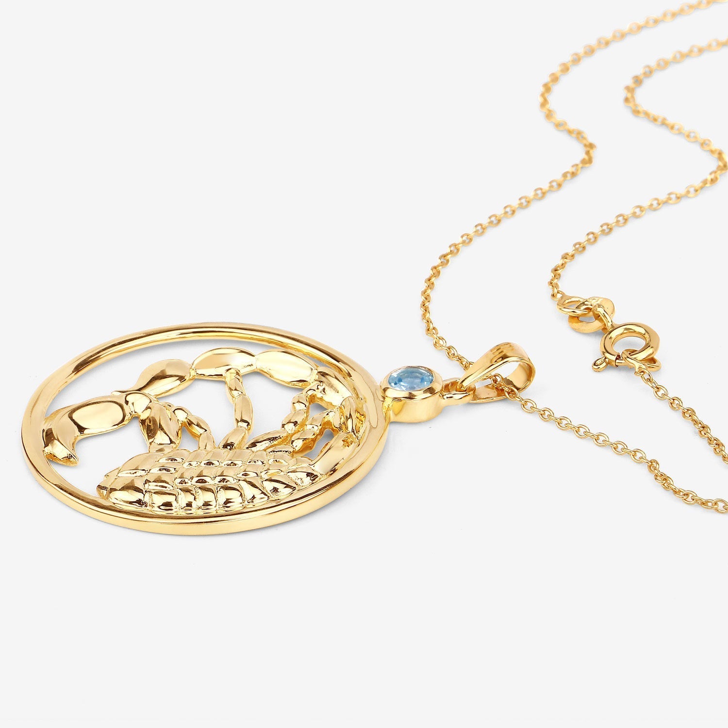 0.32 Carat Genuine Blue Topaz .925 Sterling Silver Pendant Bids.com