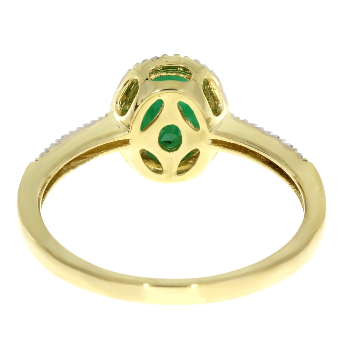 Natural .94ct Emerald Diamond Ring 14KT Yellow Gold Bids.com
