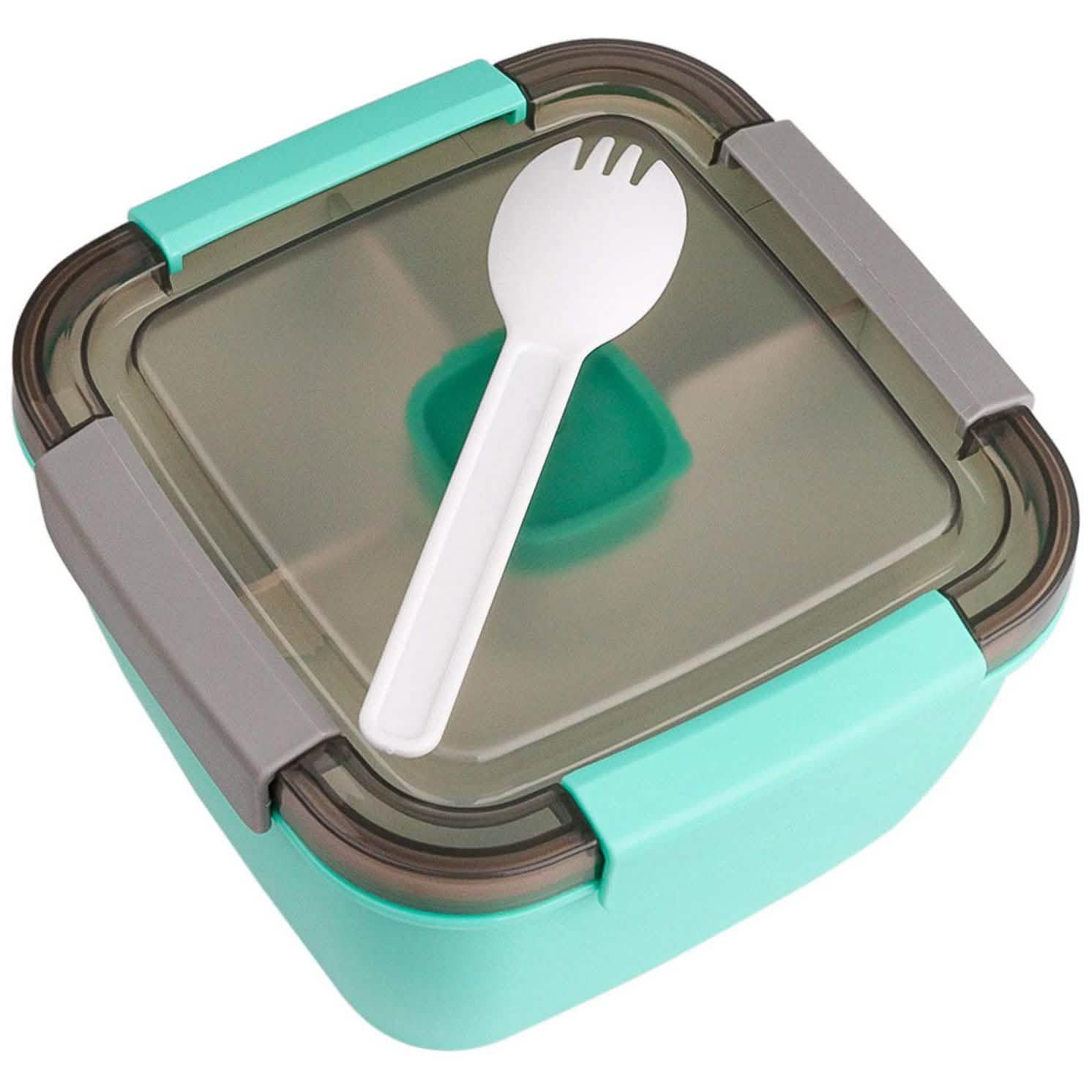 51oz Salad Bowl with Removable 3-Compartment Bento-Style Tray DailySale