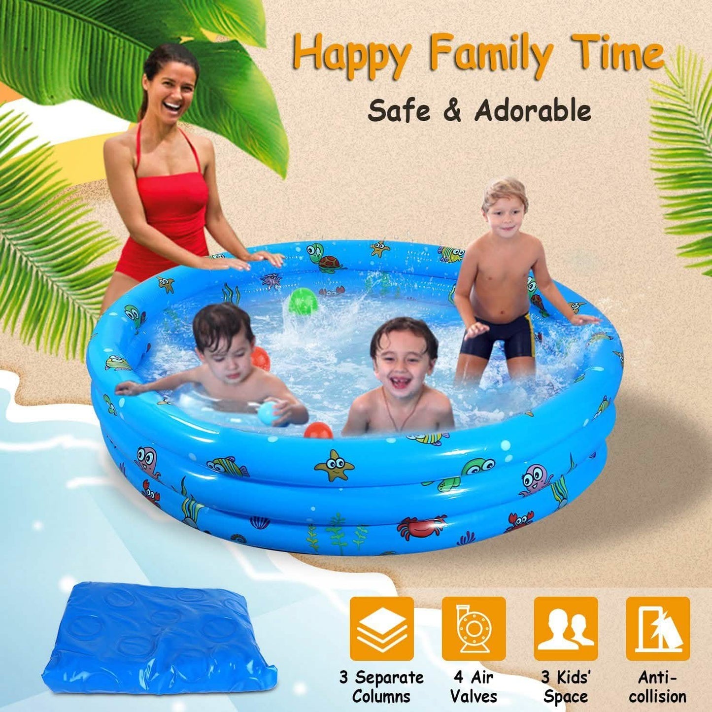 51x13" Inflatable Swimming Pool DailySale