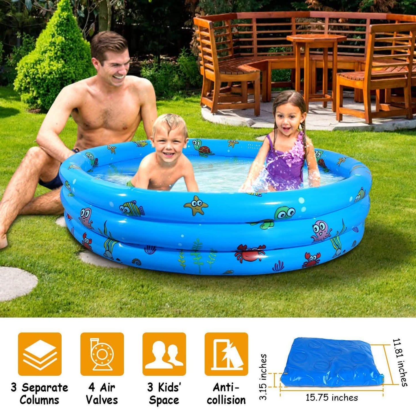 51x13" Inflatable Swimming Pool DailySale