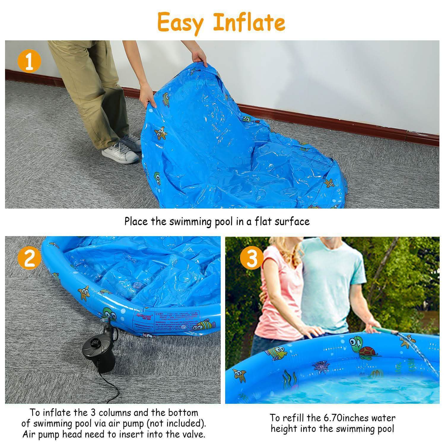 51x13" Inflatable Swimming Pool DailySale