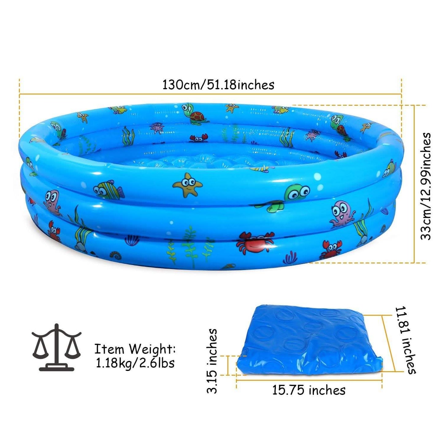51x13" Inflatable Swimming Pool DailySale