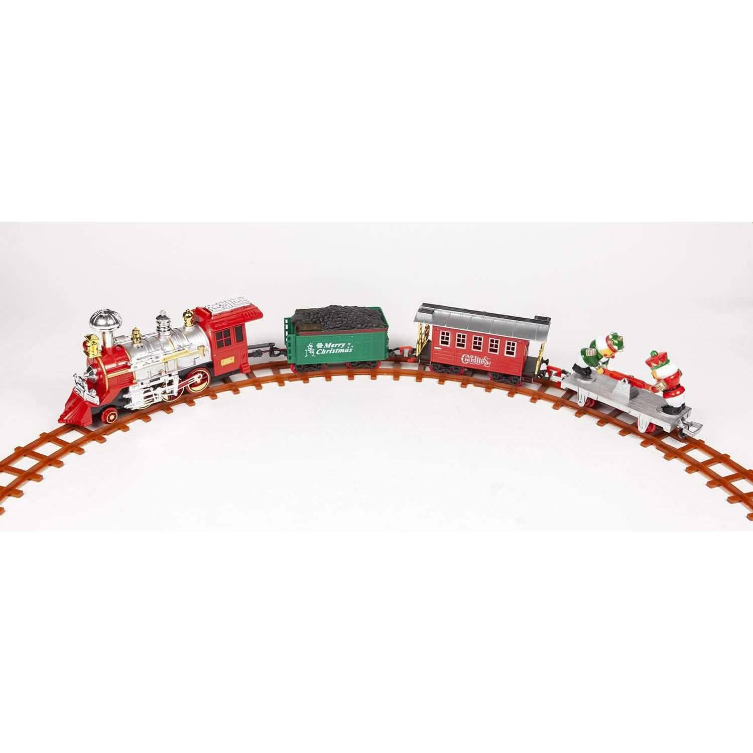 52-Piece Set: Santa's Choo Choo Electric Train with Working Light and Sound DailySale