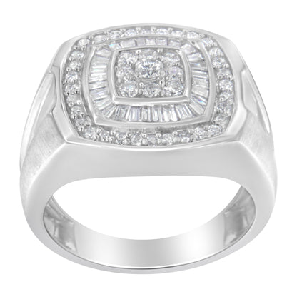 14K White Gold Men's Diamond Band Ring (1 cttw, H-I Color, SI1-SI2 Clarity) Bids.com