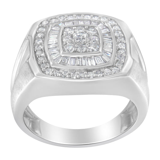 14K White Gold Men's Diamond Band Ring (1 cttw, H-I Color, SI1-SI2 Clarity) Bids.com