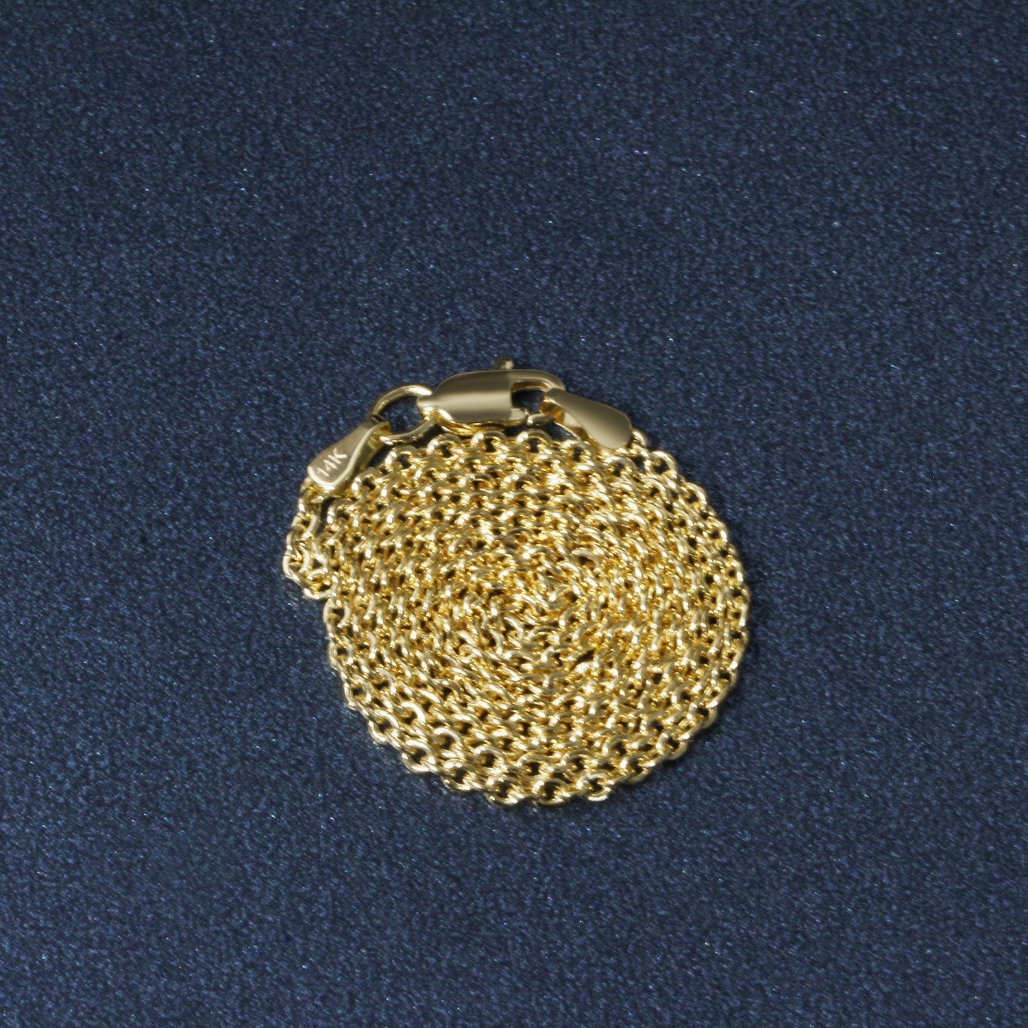 14k Yellow Gold Forsantina Lite Cable Link Chain 1.9mm Bids.com