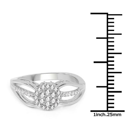 0.25 Carat Genuine White Diamond 14K White Gold Ring (E-F Color, SI Clarity) Bids.com