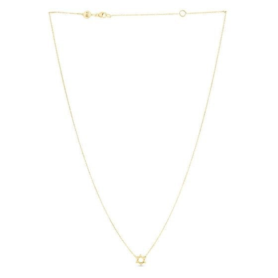 14k Yellow Gold Star of David Necklace Bids.com