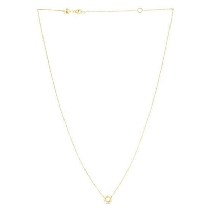 14k Yellow Gold Star of David Necklace Bids.com