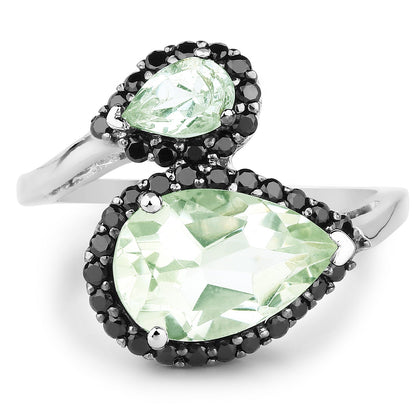 3.42 Carat Genuine Multi Stone .925 Sterling Silver Ring Bids.com