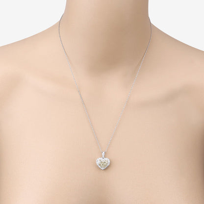 IGI Certified 4.51 Carat Genuine Light Yellow Diamond Center and 0.45cttw White Diamond 18K White Gold Pendant (4.96cttw) Bids.com