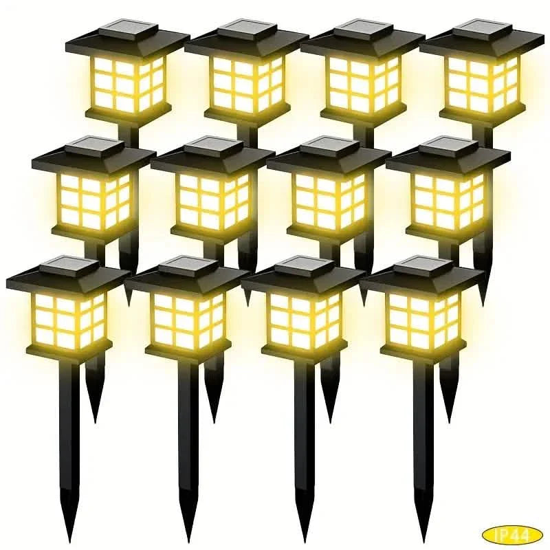 6-Pack: Solar Outdoor Path Lights Warm Light LED, 600mA, Waterproof DailySale