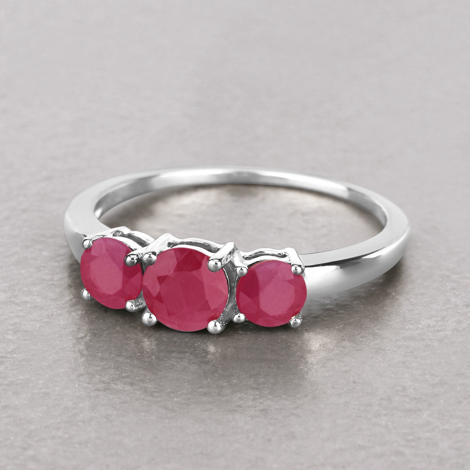 1.15 Carat Genuine Ruby 14K White Gold Ring Bids.com