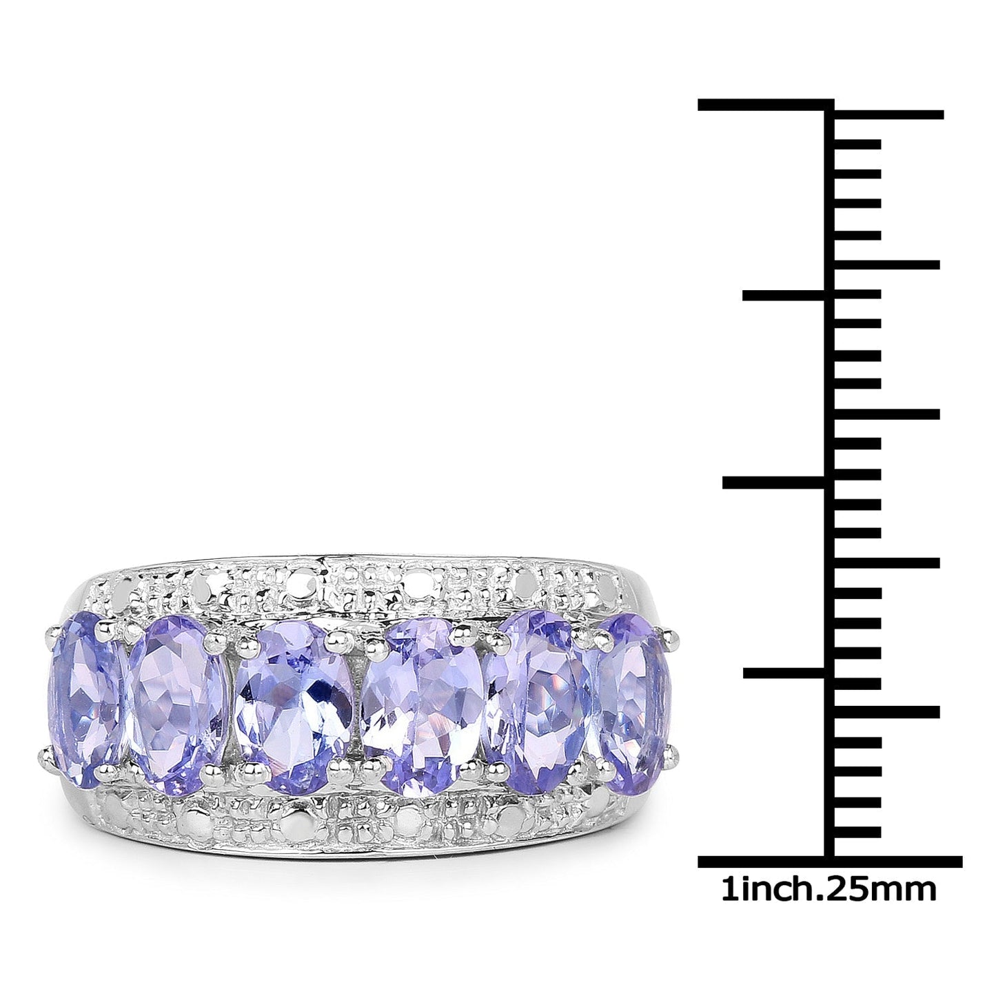 2.64 Carat Genuine Tanzanite .925 Sterling Silver Ring Bids.com