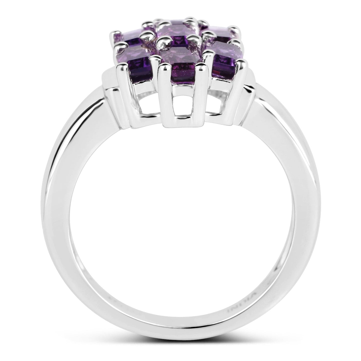 2.80 Carat Genuine Amethyst .925 Sterling Silver Ring Bids.com