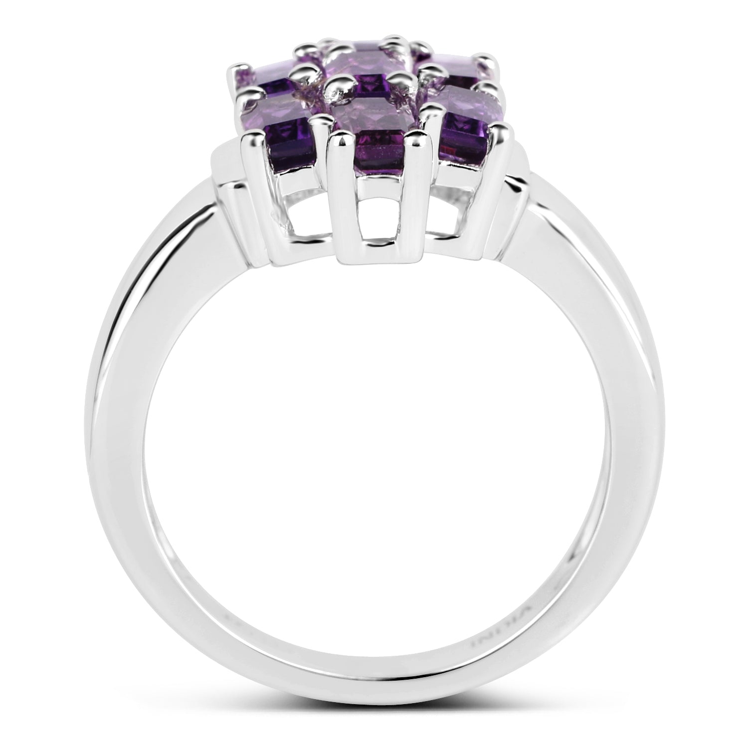 2.80 Carat Genuine Amethyst .925 Sterling Silver Ring Bids.com