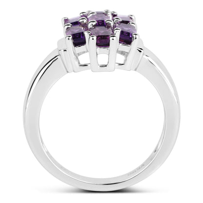 2.80 Carat Genuine Amethyst .925 Sterling Silver Ring Bids.com