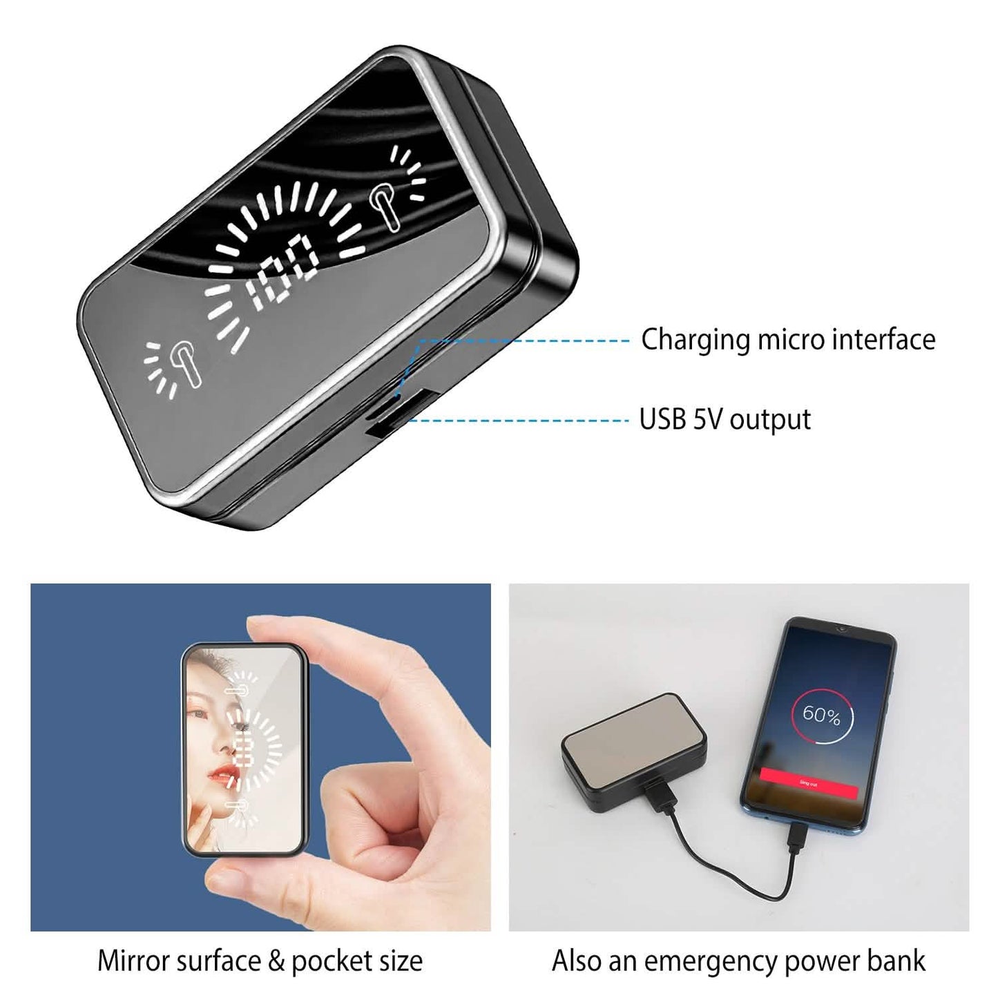 5.3 TWS Wireless Earbuds Touch Control Headphone DailySale